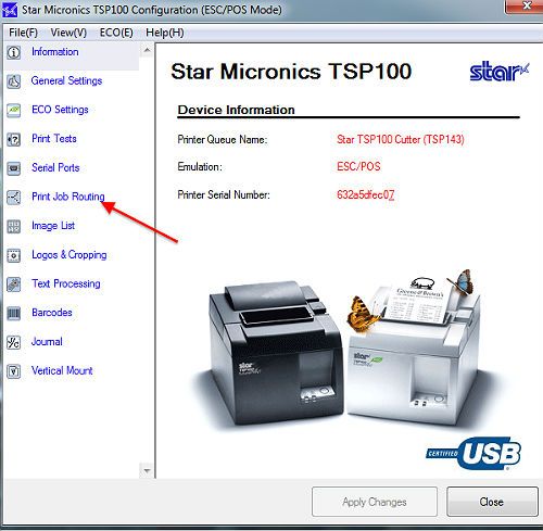 star micronics tsp100 driver download