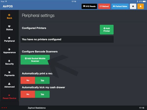 Setting Up The Socket Mobile Bluetooth Barcode Scanner On IPad