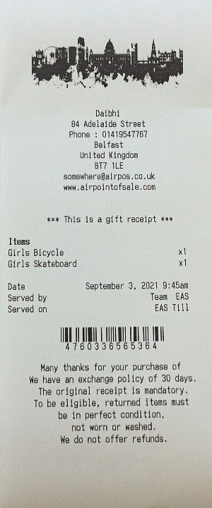 How To Print A Gift Receipt