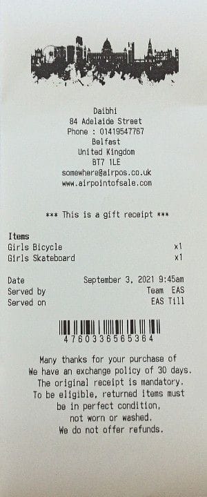 Using Vouchers and Gift Receipts