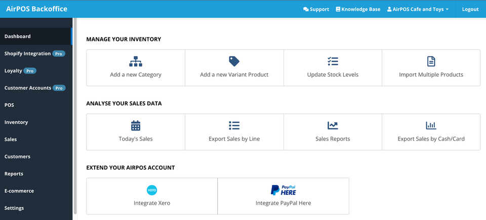 AirPOS Backoffice